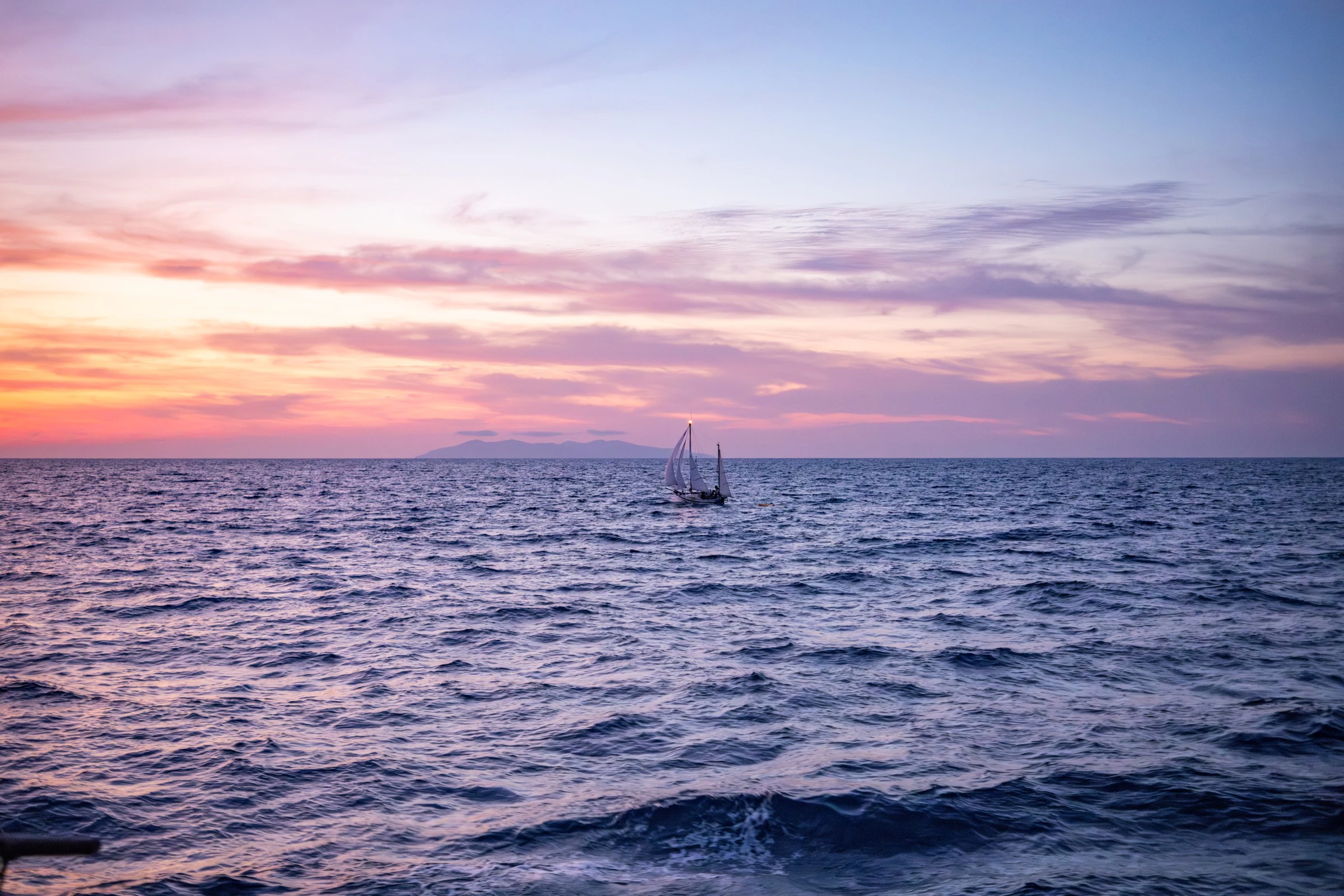 Sailboat at sunset